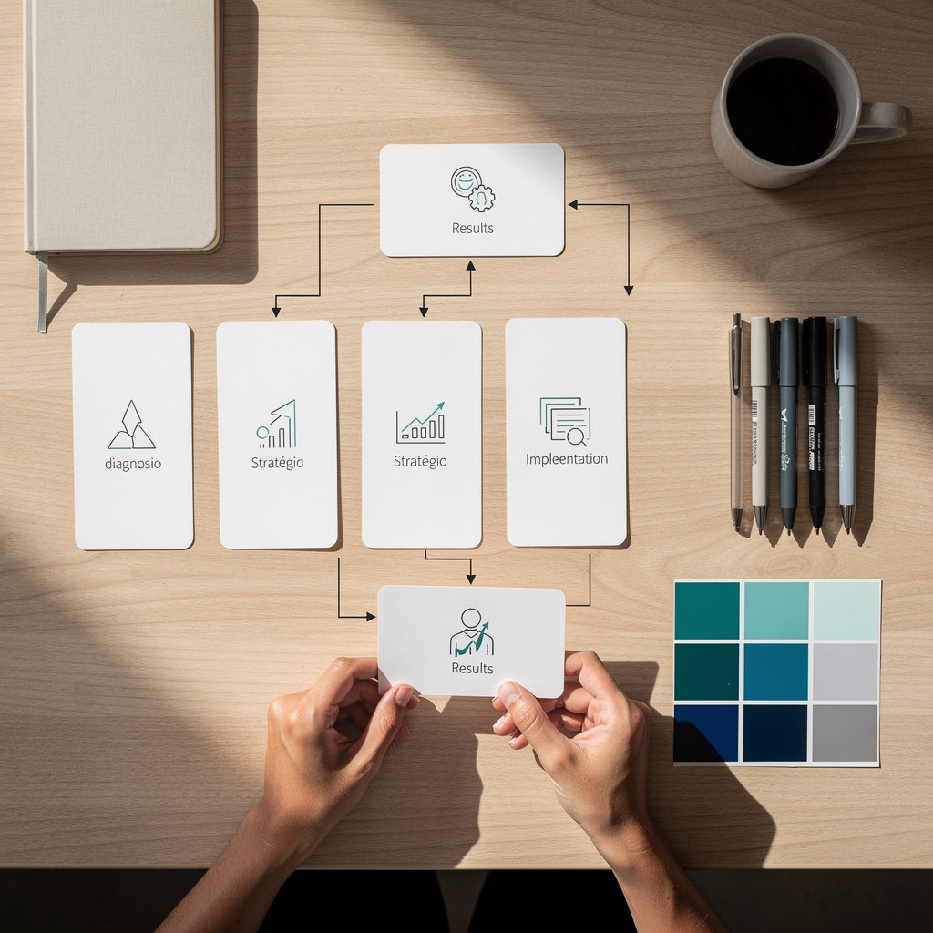 Disparando equipe profissional trabalhando em estratégia de marketing digital em Criciúma